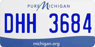MI license plate DHH3684