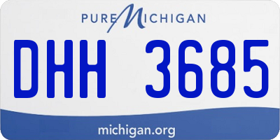 MI license plate DHH3685