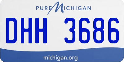 MI license plate DHH3686