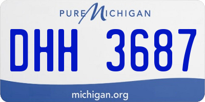 MI license plate DHH3687