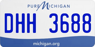 MI license plate DHH3688
