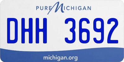 MI license plate DHH3692