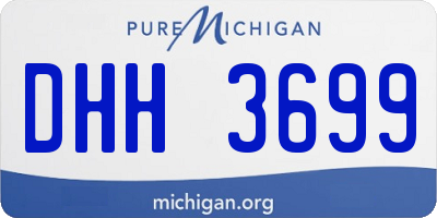 MI license plate DHH3699