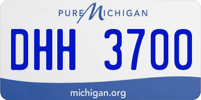 MI license plate DHH3700