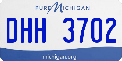 MI license plate DHH3702