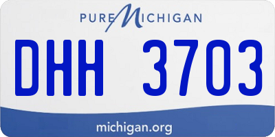 MI license plate DHH3703