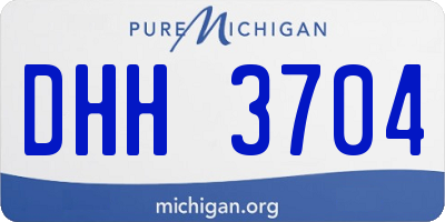 MI license plate DHH3704
