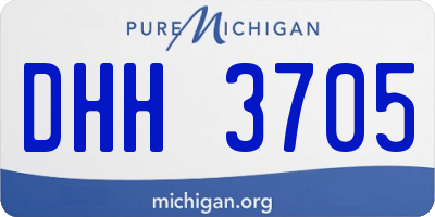 MI license plate DHH3705