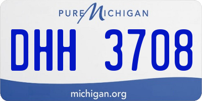 MI license plate DHH3708