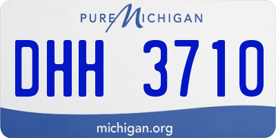 MI license plate DHH3710