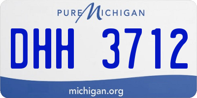 MI license plate DHH3712