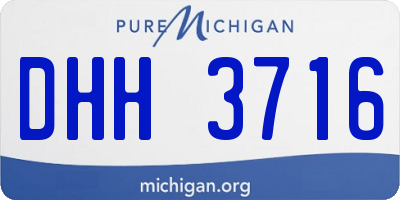 MI license plate DHH3716