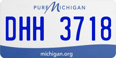 MI license plate DHH3718