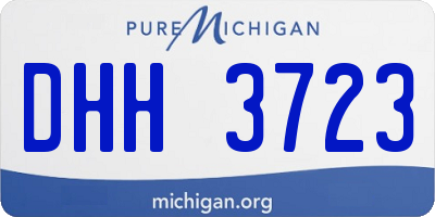 MI license plate DHH3723