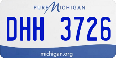 MI license plate DHH3726