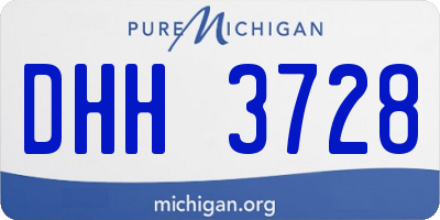 MI license plate DHH3728