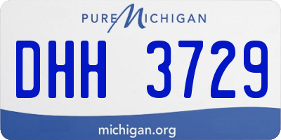 MI license plate DHH3729