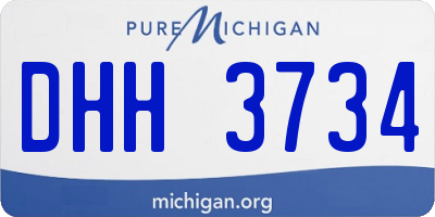 MI license plate DHH3734
