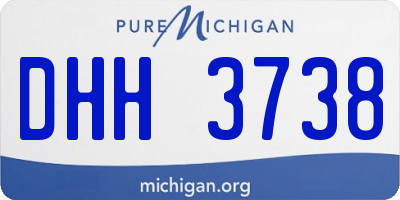 MI license plate DHH3738