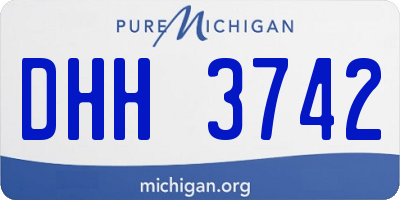 MI license plate DHH3742