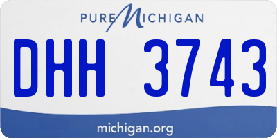 MI license plate DHH3743
