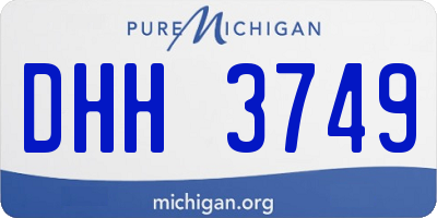 MI license plate DHH3749
