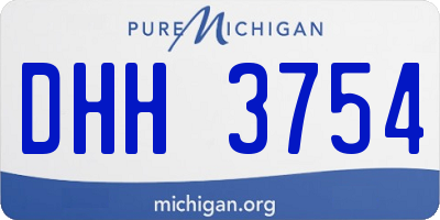 MI license plate DHH3754