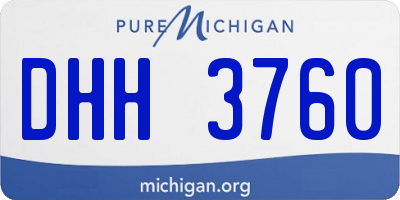 MI license plate DHH3760