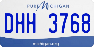 MI license plate DHH3768