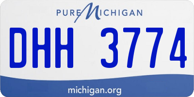 MI license plate DHH3774