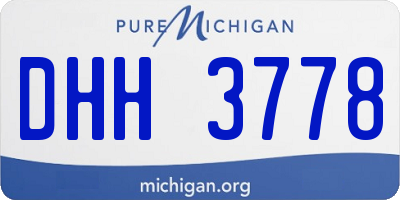 MI license plate DHH3778