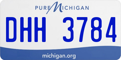 MI license plate DHH3784