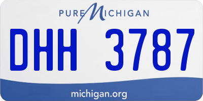 MI license plate DHH3787