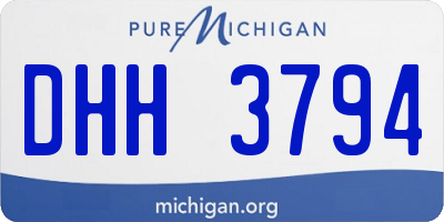MI license plate DHH3794