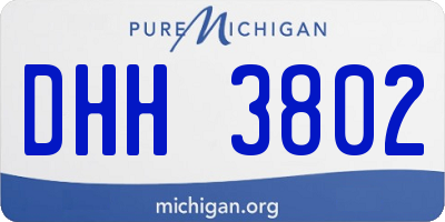 MI license plate DHH3802