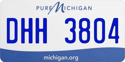 MI license plate DHH3804