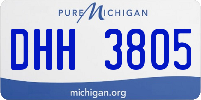 MI license plate DHH3805
