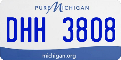 MI license plate DHH3808