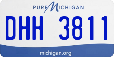 MI license plate DHH3811