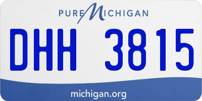 MI license plate DHH3815