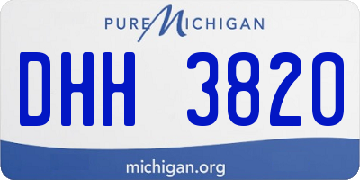 MI license plate DHH3820