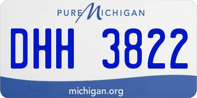 MI license plate DHH3822