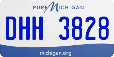 MI license plate DHH3828