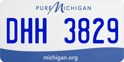 MI license plate DHH3829