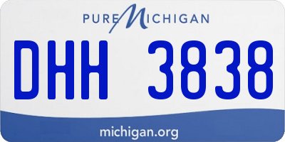 MI license plate DHH3838