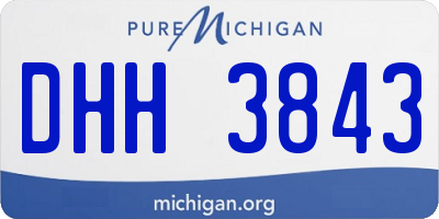 MI license plate DHH3843