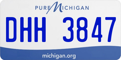 MI license plate DHH3847