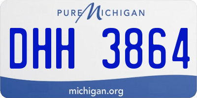 MI license plate DHH3864