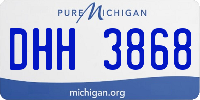 MI license plate DHH3868