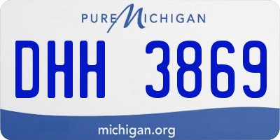 MI license plate DHH3869